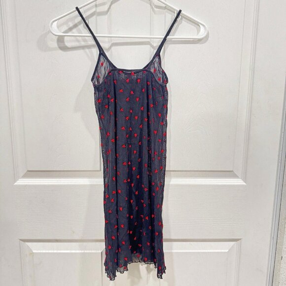 Women’s Nordstrom Intimates Lingerie Slip Dress Size Small Valentines Hearts Red - Picture 5 of 6